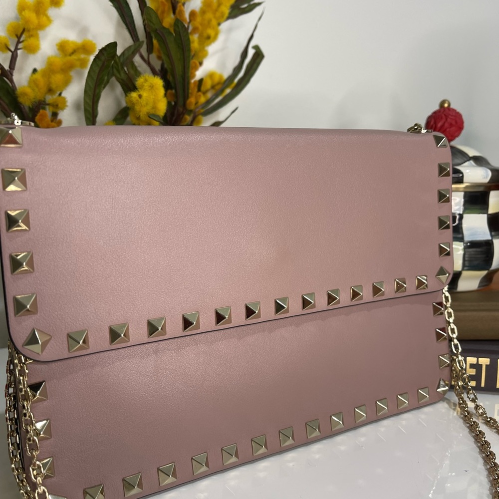 Auth VALENTINO Garavani Shoulder Bag Pink Leather 1731451 - Picture 3 of 16